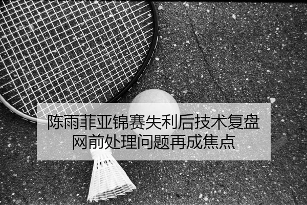 陈雨菲亚锦赛失利后技术复盘 网前处理问题再成焦点